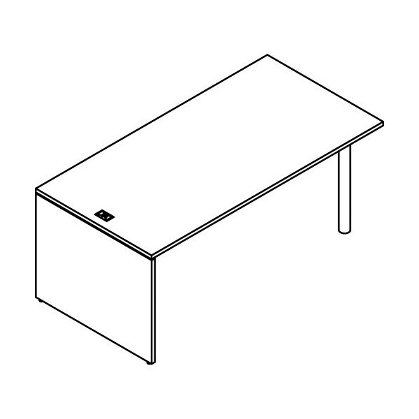 Groupe Lacasse Table, Laminate Modesty Panel, 72inWx36inDx29-7/8inH, Sahara LASM1QSRTM3672R - main